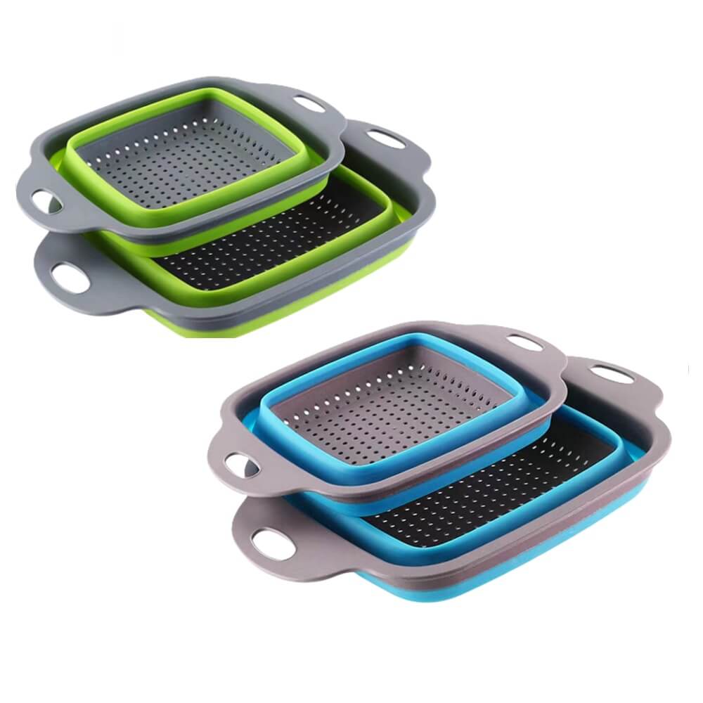 4 Pcs  Silicone Collapsible Strainer