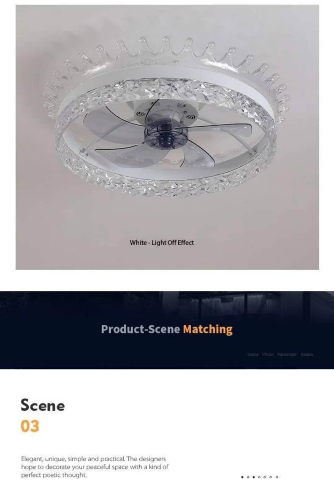 360° Rotating Ceiling Fan with Fan Ceiling Lights