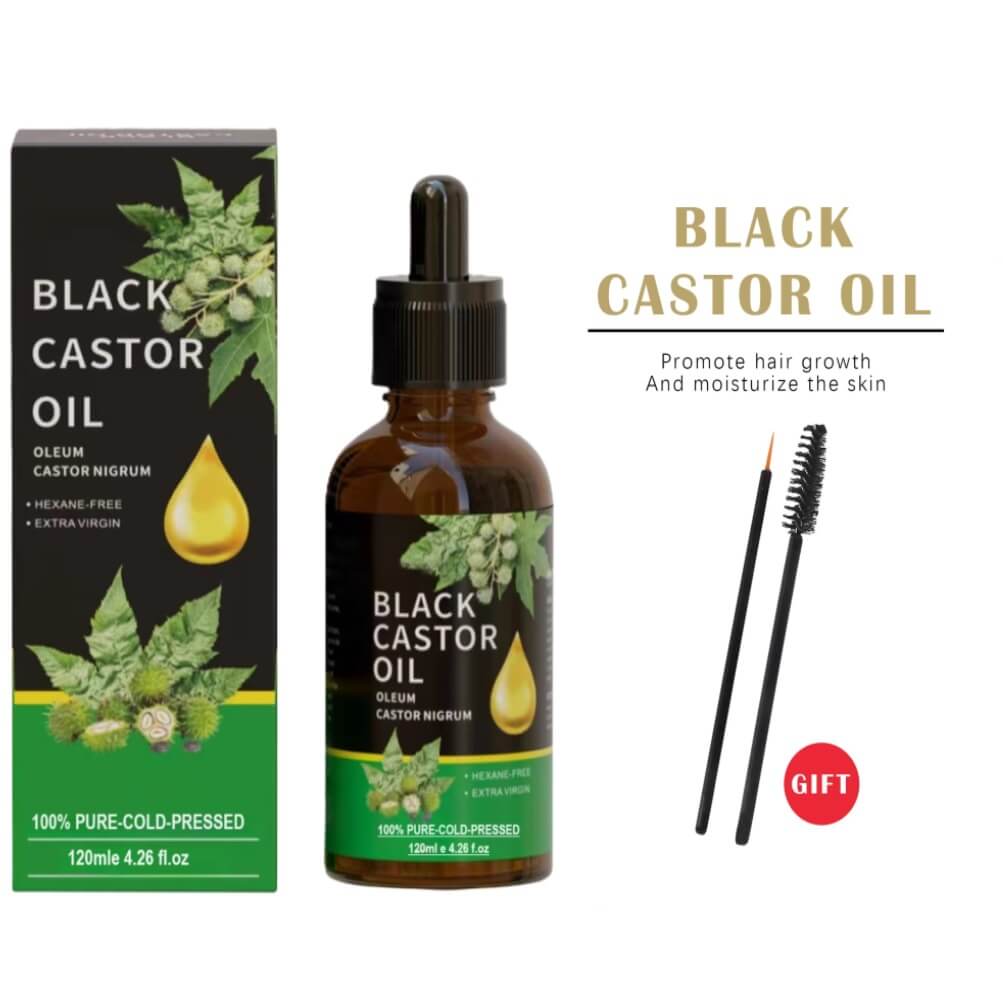 5 Pcs 120 ML 4.26 fl.oz Organic Black Castor Oil