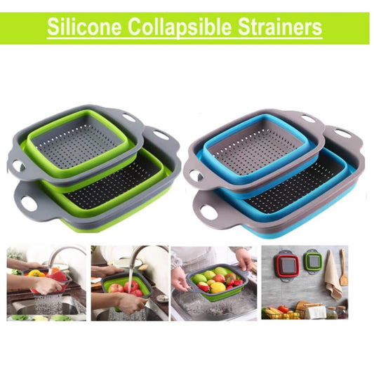 4 Pcs  Silicone Collapsible Strainer